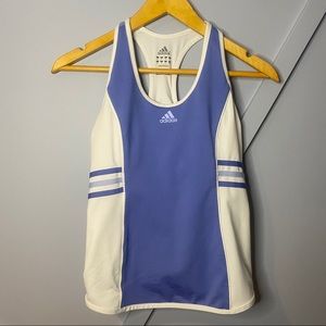 Adidas clima365 three stripe racer back tank
